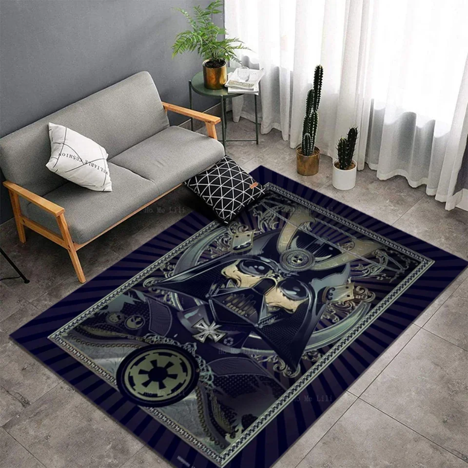 Scary Art A Skeleton Wearing Armor With An Energy Cross Around His Neck Non Slip Flannel Carpet By Ho MeLili For Home Decoration