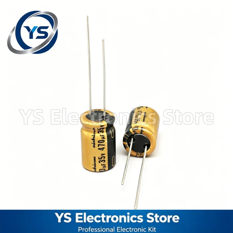 10-200pcs 35V470UF NICHICON FW Series 10X16mm Hi-Fi Audio Electrolytic Capacitor UFW1V471MPD 470UF35V 35V 470UF Original and NEW