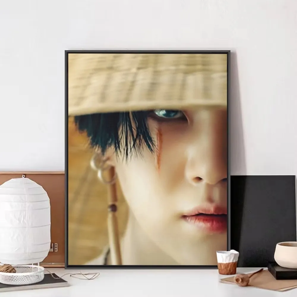 S-Suga Kpop A-Agust D Poster Fancy Wall Sticker for Living Room Bar Vintage Decorative Painting Middle Bedroom