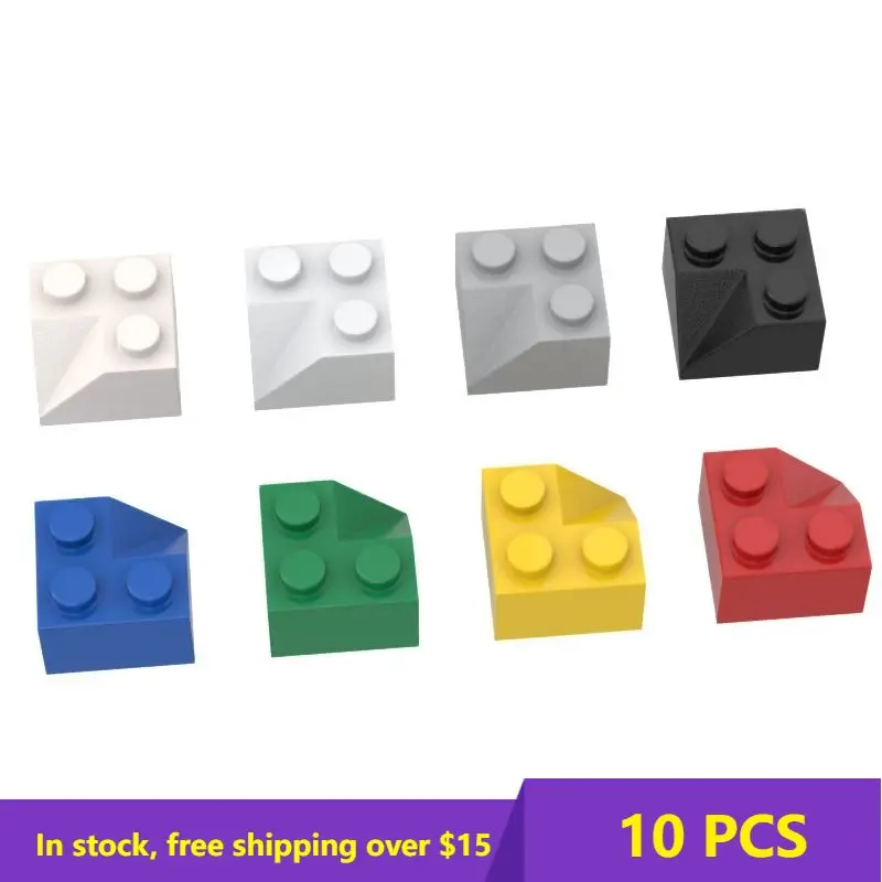 

10PCS MOC Bricks 3046 2x245 Degree Slope Concave Corner Roof Brick High-tech Building Block Model Kids Toy DIY Brick Parts Gift