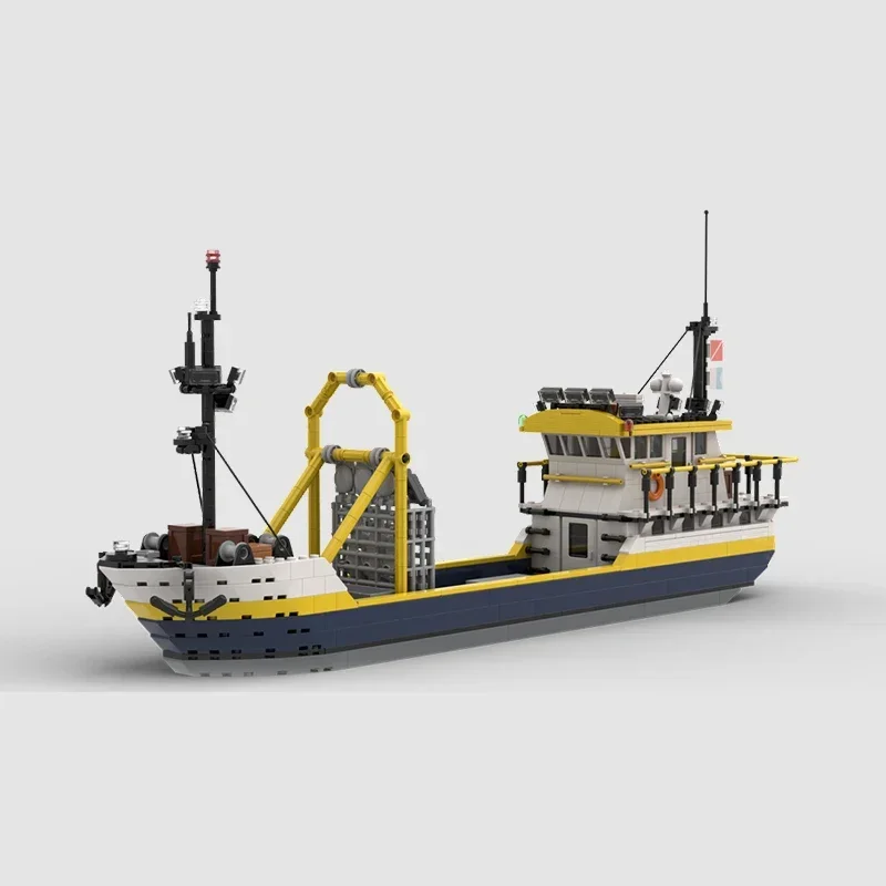 Bloques de construcción Moc, modelo de barco, serie de mariscos, barcos de pesca, bloques técnicos, montaje DIY, juguetes famosos para niños, regalos de vacaciones