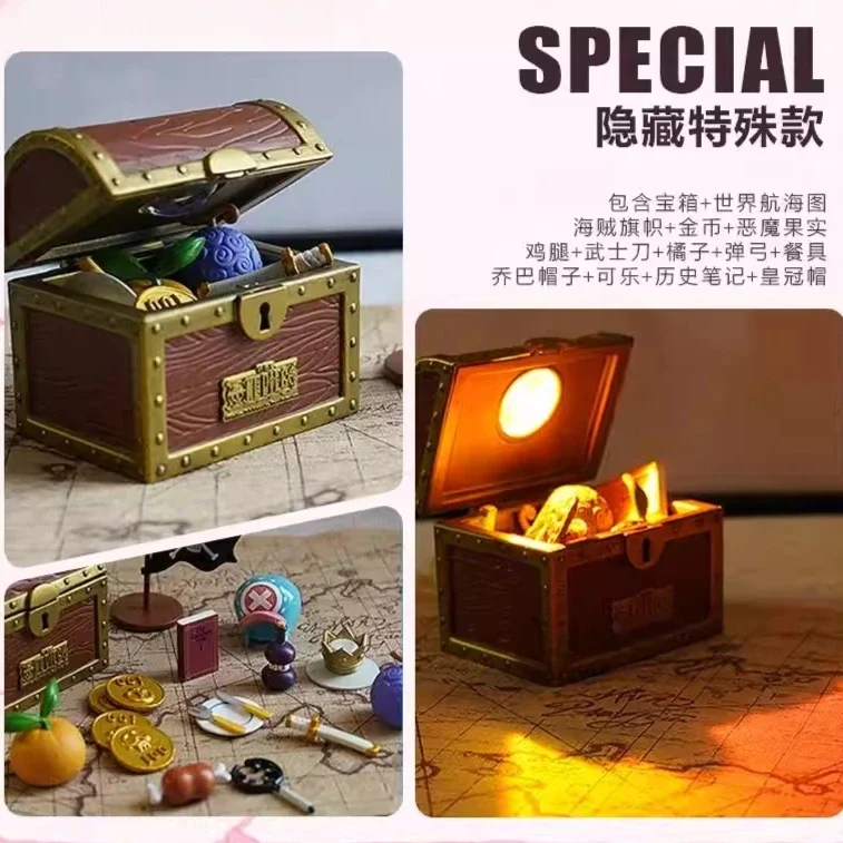 Une pièce boîte aveugle série veilleuse jouets Luffy Zoro Nami Sanji Chopper figurines doux rêve Led boîte mystère ornement jouet cadeau