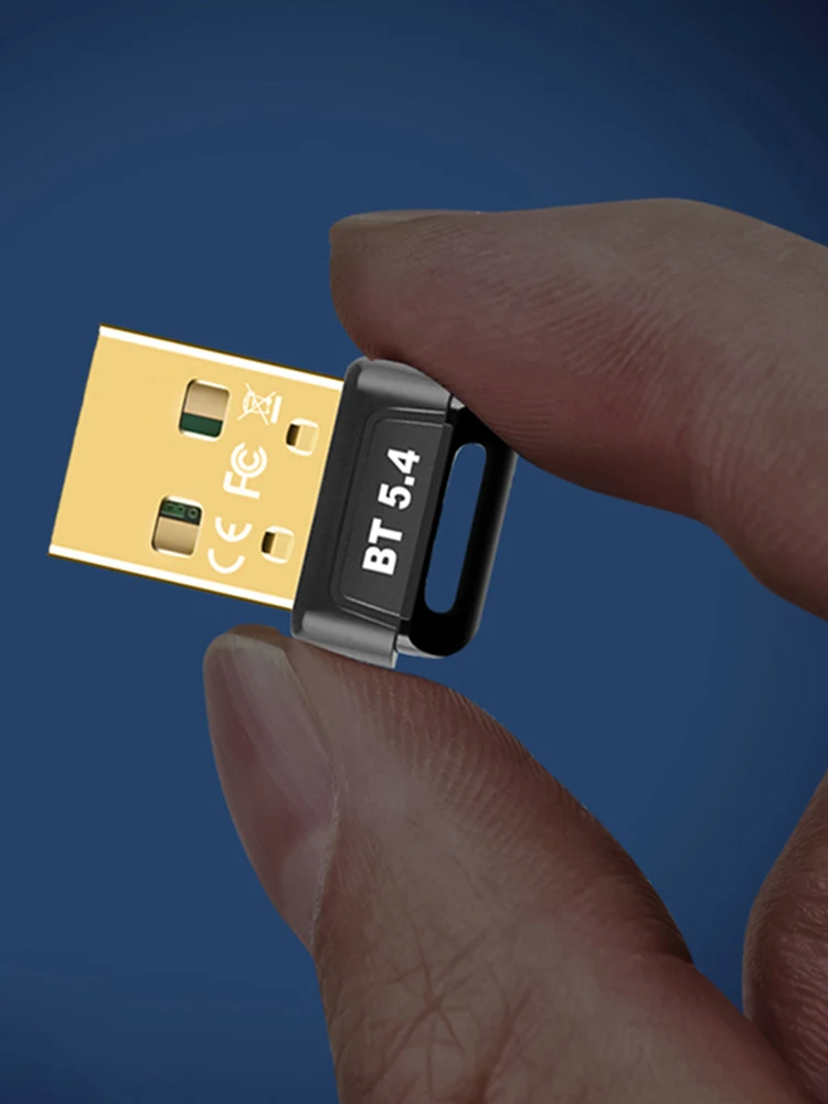Адаптер BT 5.4 USB-адаптер BT Plug and Play Беспроводной передатчик BT Приемник для ПК Динамик Беспроводная мышь Клавиатура