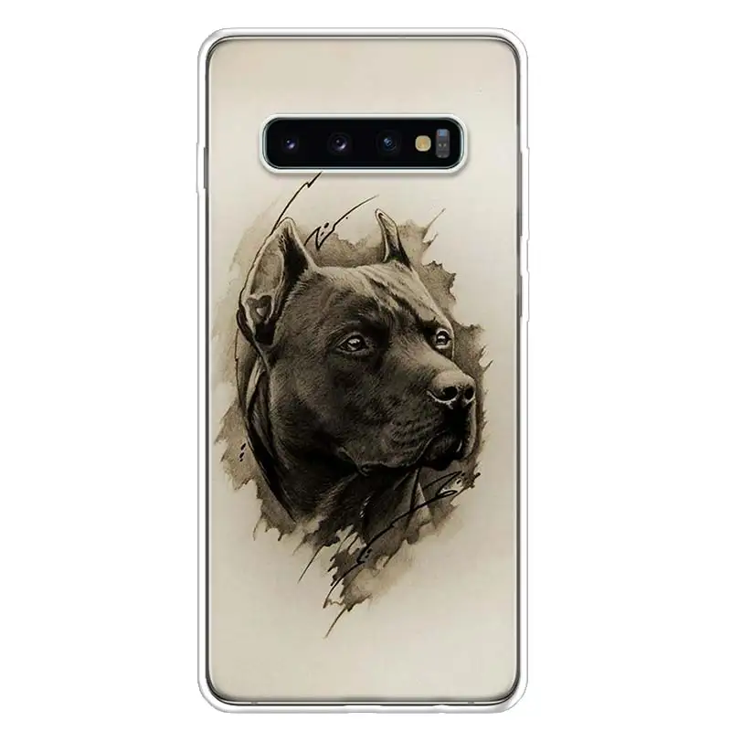 Pit Bull Lovely Pet Dog Pitbull Phone Case For Samsung Galaxy S24 S22 Ultra S21 Plus Capa S20 S23 FE S10 S9 S8 Plus Cover Shell image 4