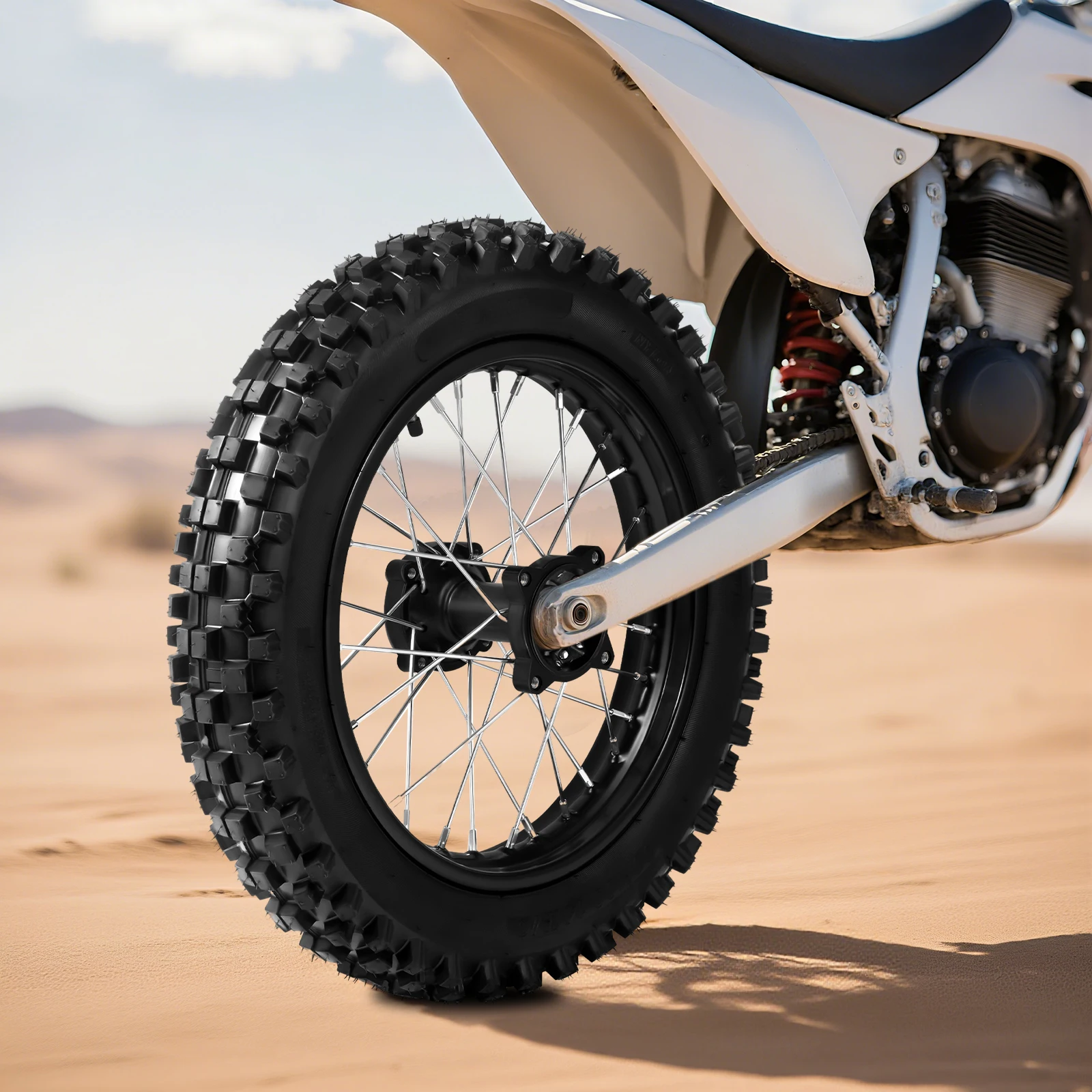 

90/100-14 inch Rear Wheel Tire and Rim Inner Tube with 15mm Bearing Assembly for 125cc 140cc Dirt Pit Bikes NEW