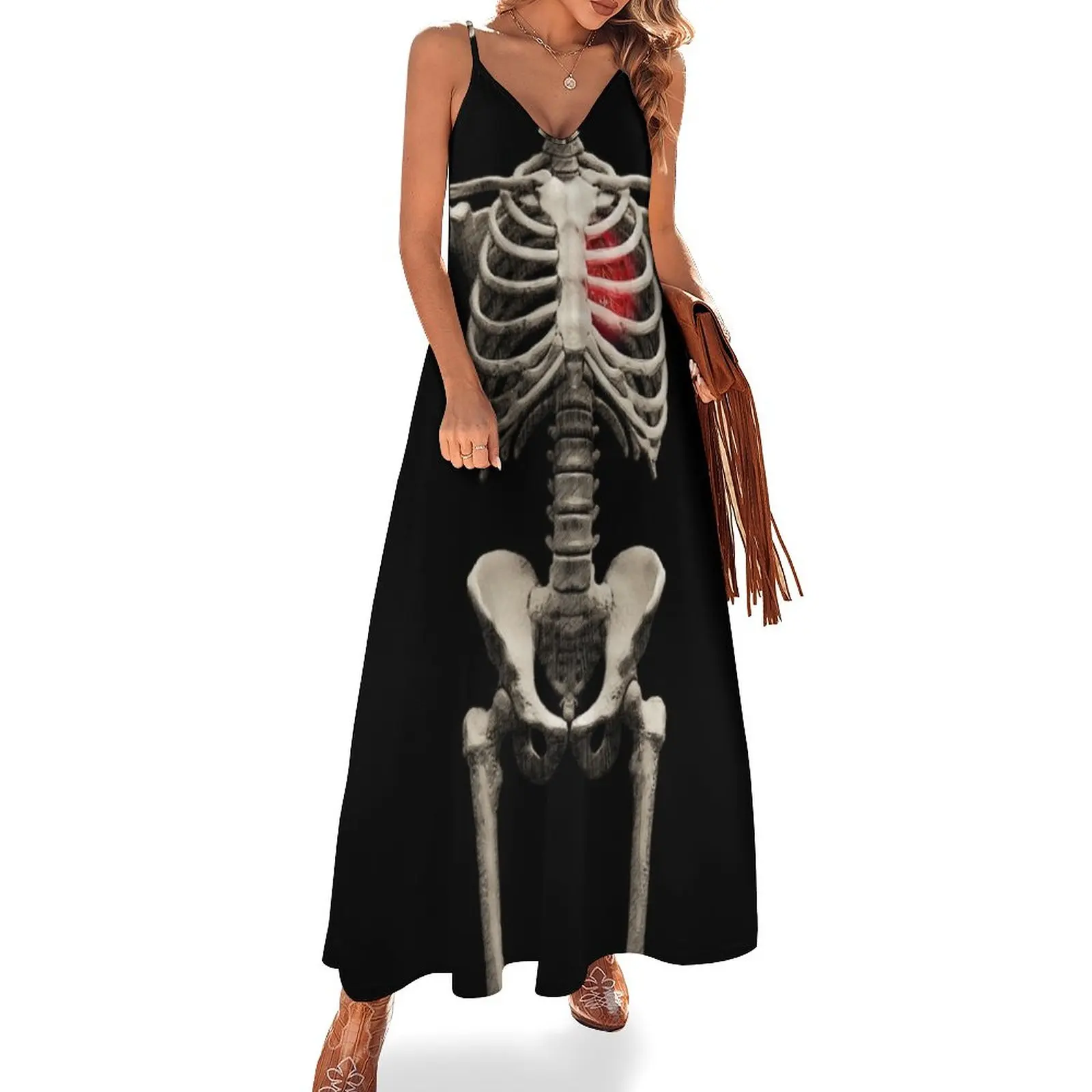 

Skeleton Love (Halloween) Sleeveless Dress Long dresses summer dress woman 2024 trendy