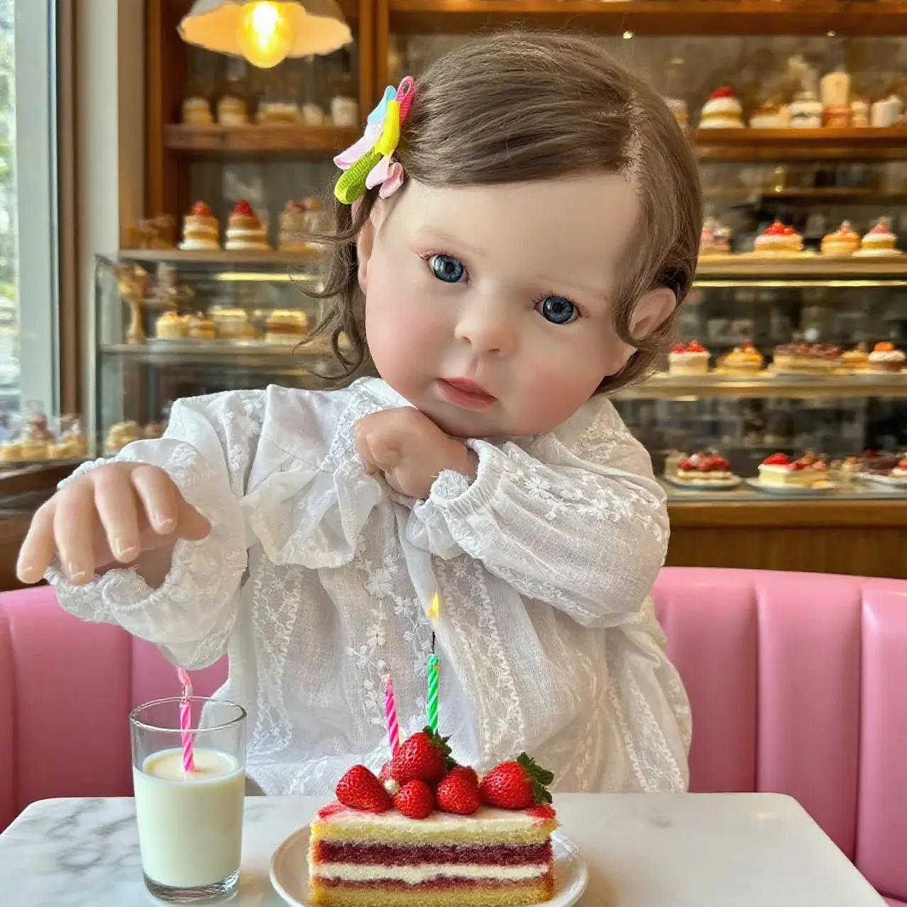 Doek Lichaam 50CM Zoete Reborn Babypop Speelgoed Voor Meisje Levensechte 3D Huidpop met Bloedvat Prinses Peuter Verjaardagscadeau