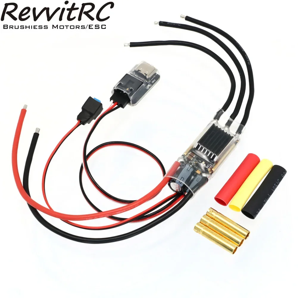 RoRuSRevvitRC APE32 AM32 50A ESC Bluetooth Adjust Parameters Firmware Can Work Through Wi-Fi Link For 1/10 TRX4 SCX10 RC Crawler
