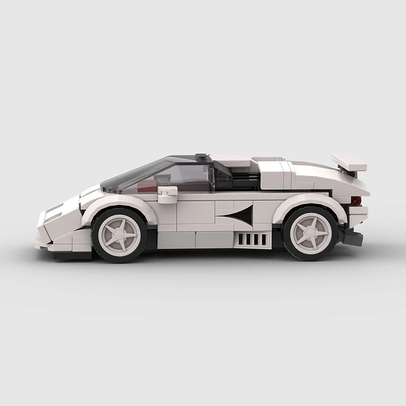 MOC Car Countach LP400 500 F1 Racing Technical Vehicle Model Building Block Speed Champions Super Race brick Christmas Gift City