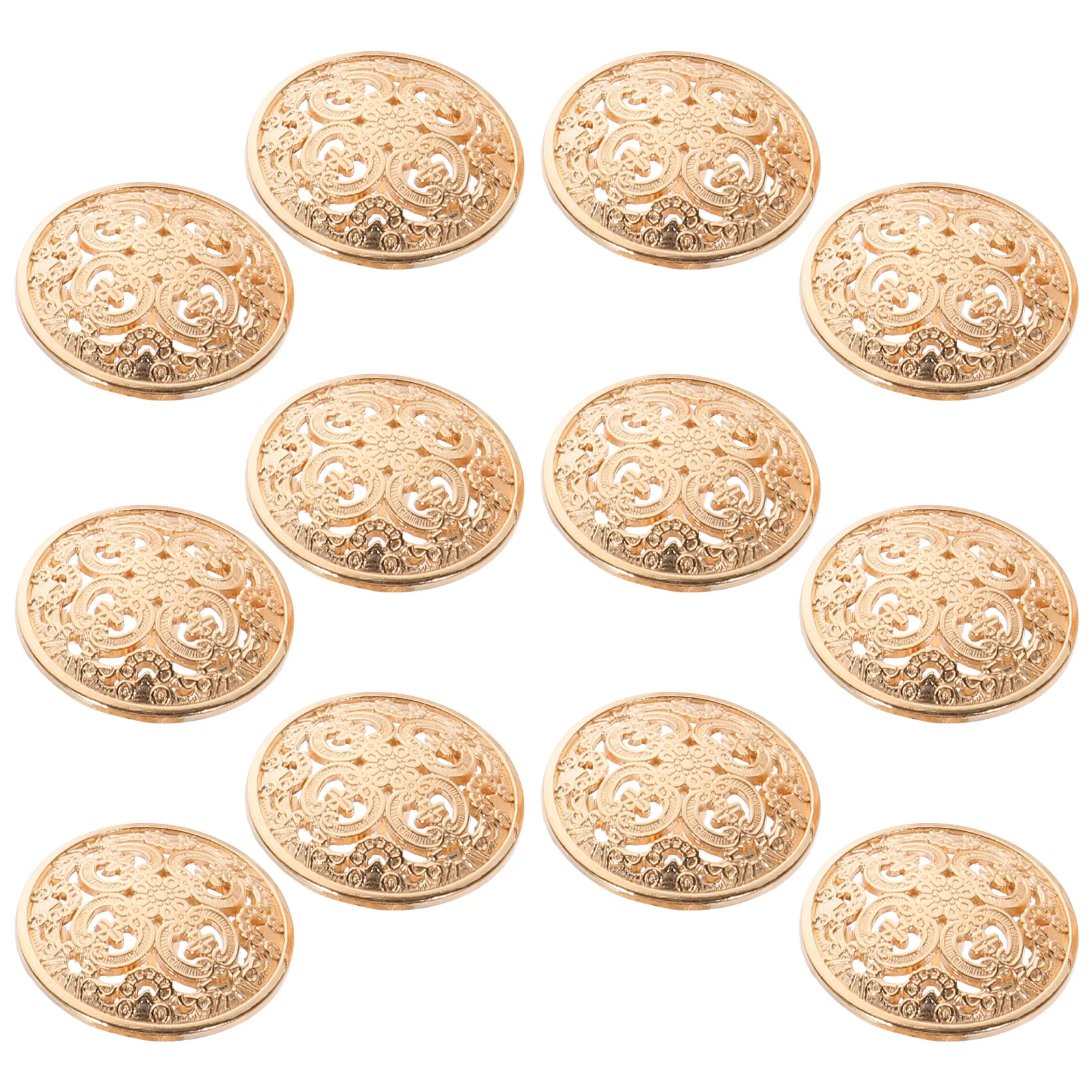 

30pcs 25Mm Metal Hollow Out Rust Proof Durable Sewing Fasteners Jackets Coats Jeans T Shirts Backpacks Diy Crafts Light Golden