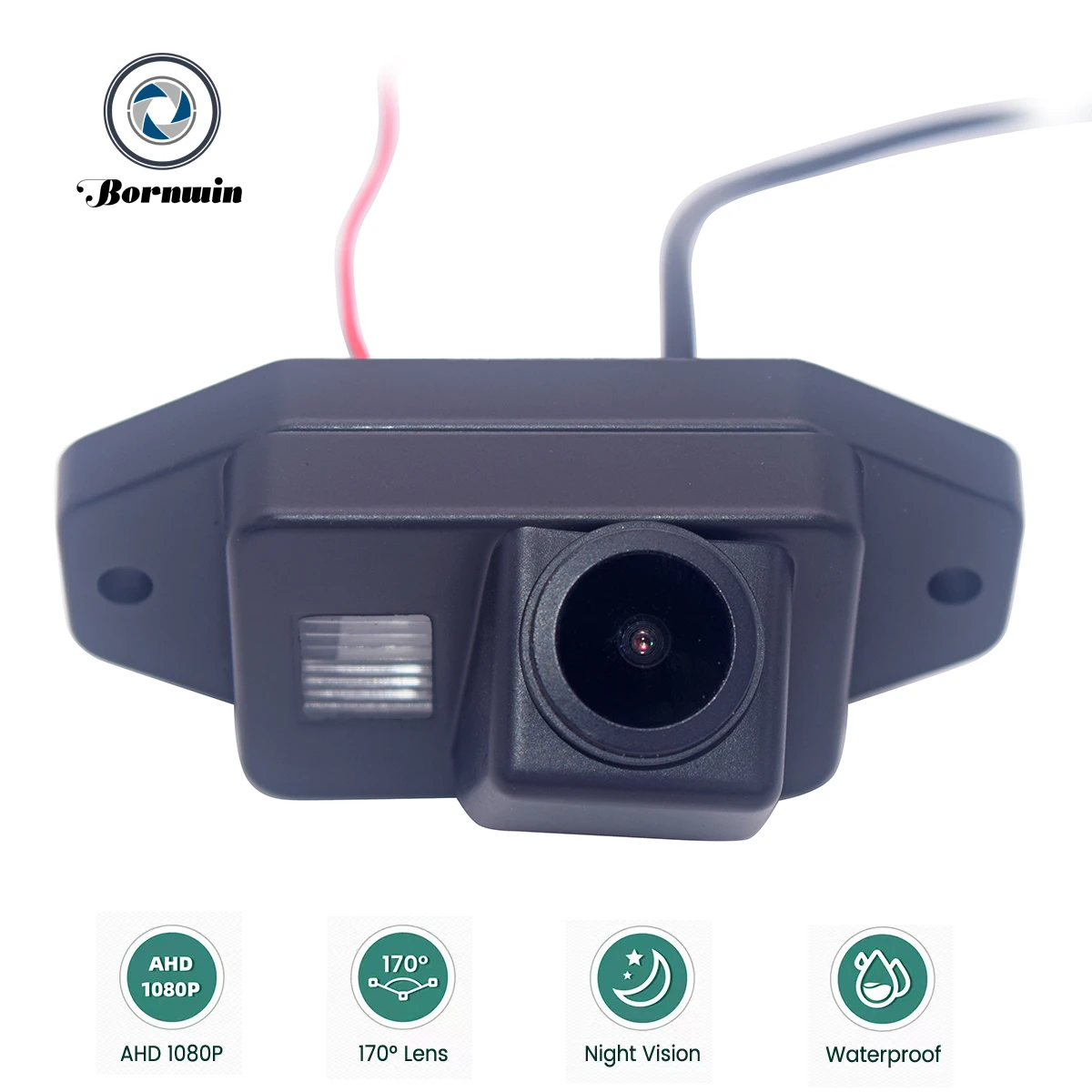 

Bornwin 170° AHD 1080P Vehicle Rear View Camera for Toyota Land Cruiser 120 Series Toyota Prado 2700 4000 2002-2009 Car