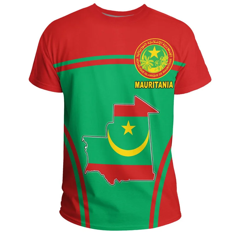 African Mauritania Pattern T-shirt Men Clothes Casual Streetwear Oversized Short Sleeve 3D Printed Tees Summer Sports T Shirts