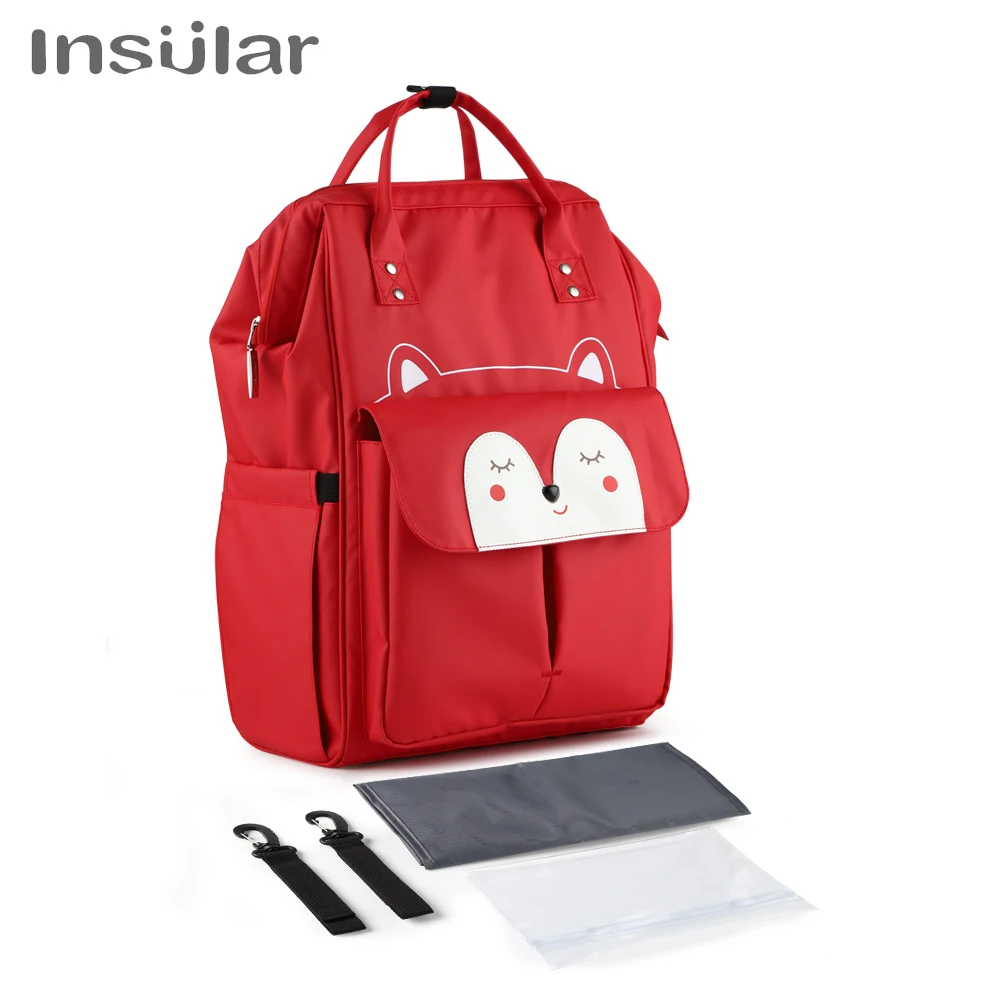 Insular New Cartoon Design Diaper Bag Backpack Waterproof Mommy Bag For baby care  Large Capacity Baby Travel Stroller Bag