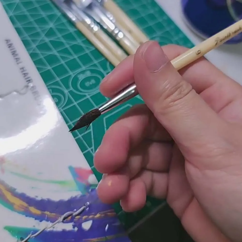 12pcs Orange Soft Fiber Paint Brush Set Plastic Lightweight Nylon Painting Pen Classical Soft Grip Hook Line Pen Student