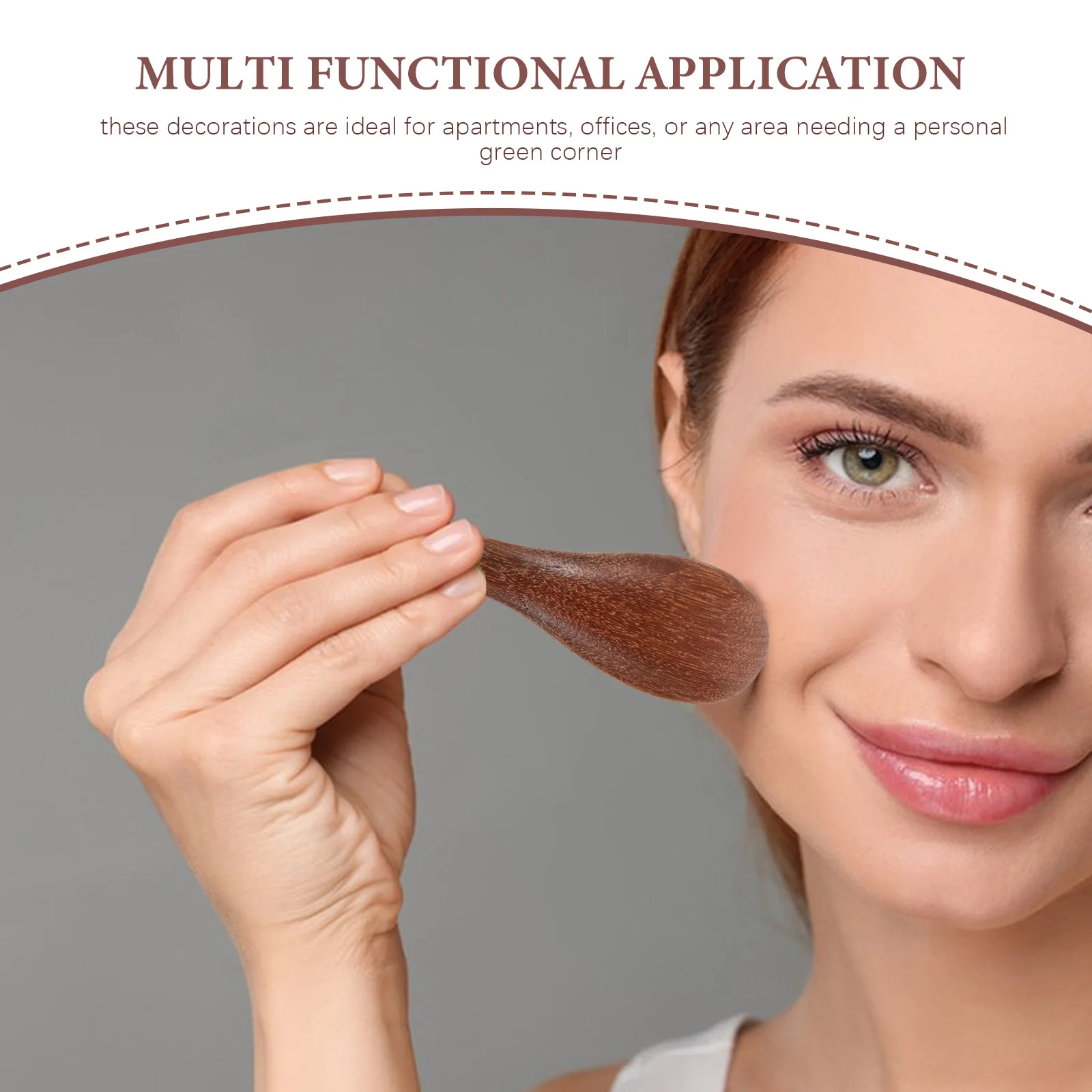 ไม้กัวซาหน้าไม้จันทน์หอมสีเขียวทอง 2 ชิ้น ดีไซน์ตามหลักสรีรศาสตร์ สำหรับทาหน้ากากและนวดผ่อนคลาย