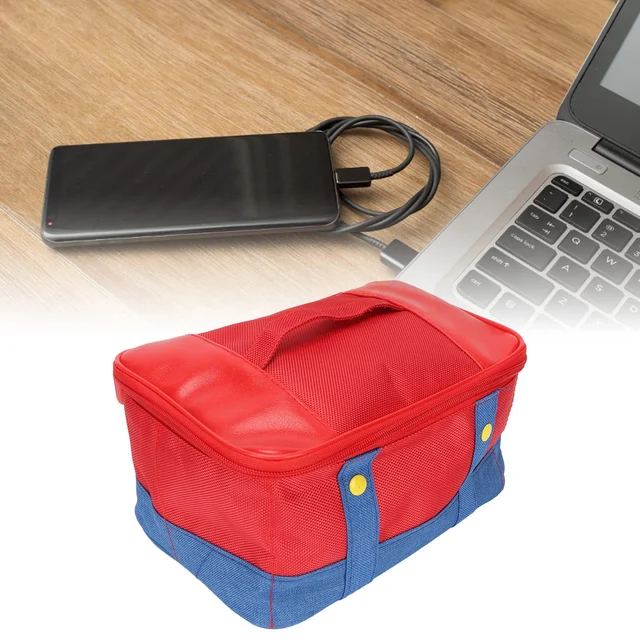Ochronny futerał do przechowywania i transportu konsoli Nintendo Switch z kompletnym zestawem i kontrolerem - miękki materiał, idealny w podróży.