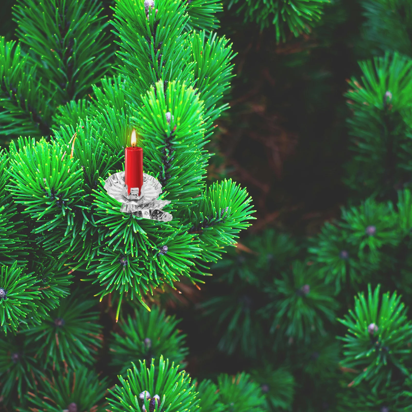 

20pcs Metal Holder Clips Small Holders For Christmas Tree Decorative Tabletop Stand Xmas Party Decoration