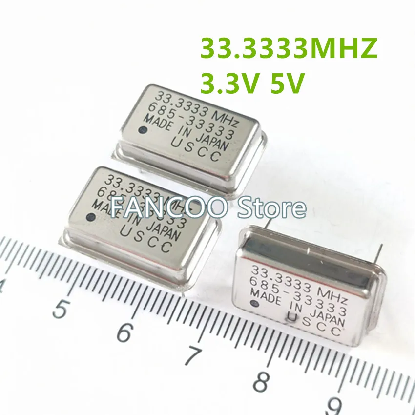 5PCS 33.3333MHZ 33.333MHZ Crystal Oscillator Active OSC DIP-4 Rectangle Full Size 3.3V 5V 33.333M 33.333