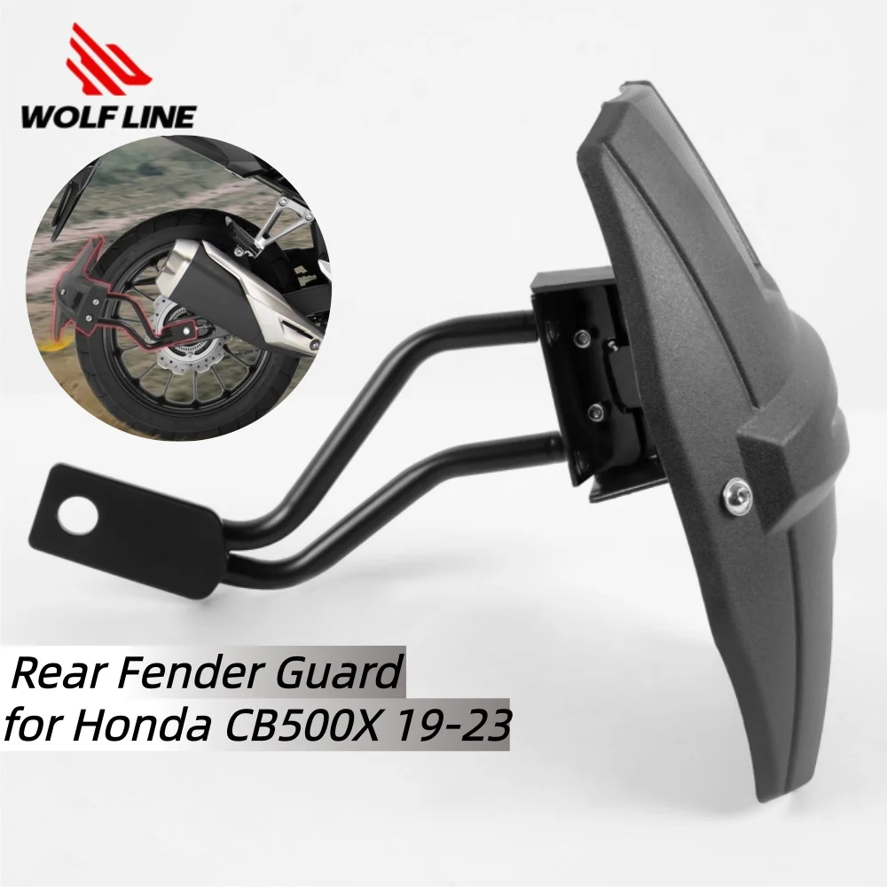 

Wolfline Motorcycle Rear Mudguard for Honda CB500X 2019-2023 2021 Motorcycle Fender Extender with Bracket Accessories Durable
