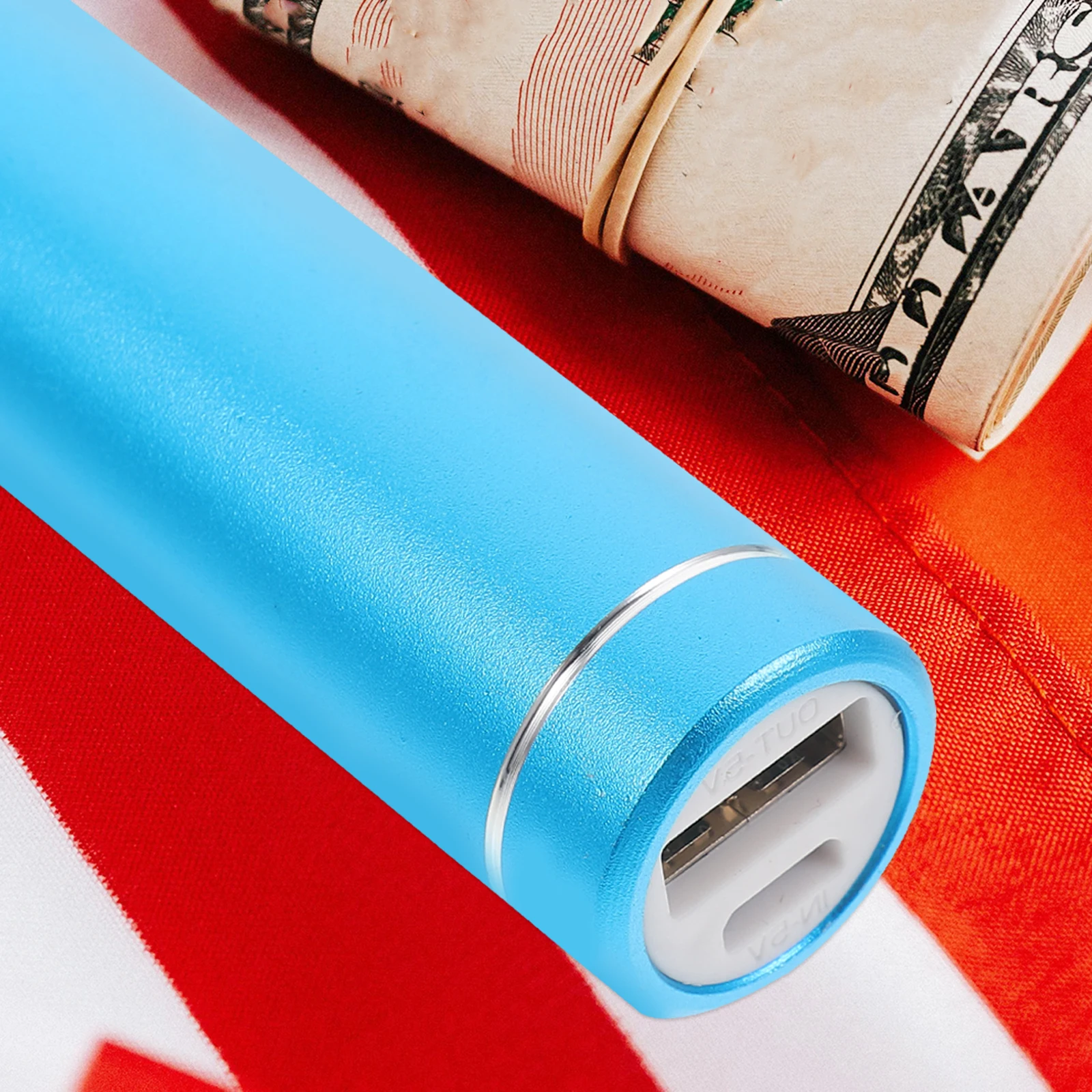 Fake Power Bank Secret Storage Box Golden Compact Lightweight Portable Outdoor Stash Hidden Cash Container Key Hider