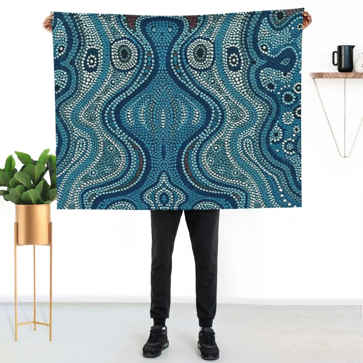 Australian Aboriginal Art Throw Blanket Sleeping Bag Luxury for sofa Quilt Beach Thermals For Travel Blankets