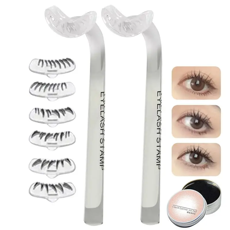 DIY Stamp Eyelash Stamp Stencil Eyelash Applicator Quick Makeup Under Eyelash Template Seal False Eyelashes Stamper eyes makeup