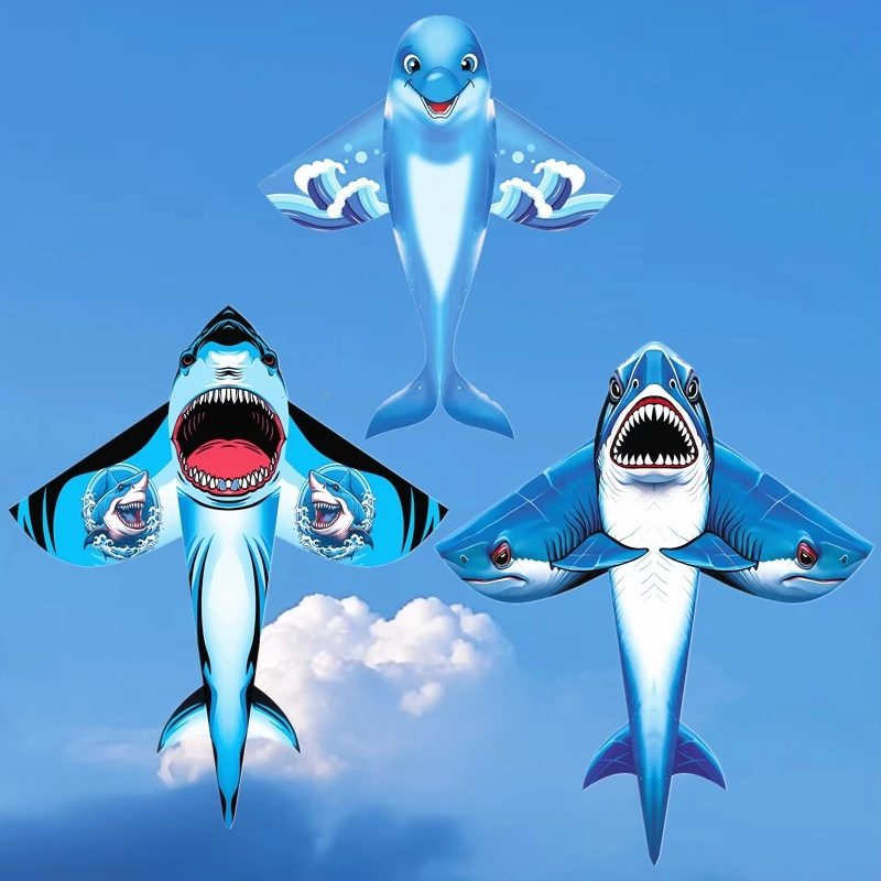 จัดส่งฟรี shark kite wind kite ของเล่นกลางแจ้งสําหรับเด็ก kites professional giant dolphin kite เด็กเกมกลางแจ้งของเล่นสนุก