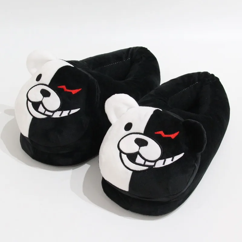 Новые популярные тапочки Danganronpa Anime Monokuma, хлопковые, мультяшные, домашние, теплые, подарки на день рождения