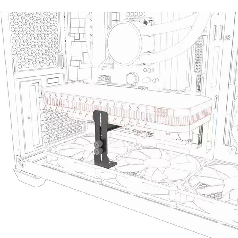 GPU Support Frame Adjustable GPU Brace Prevent Sagging Video Card Support Bracket For Chassis 12Cm Fan Position