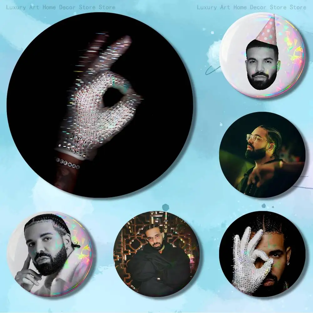 D-Drakes-S Icema Habibti Enamel Pin Tinplate Round Brooch Cosplay Nijigen Otaku Culture Badges 58mm 44mm 32mm 75mm 25mm
