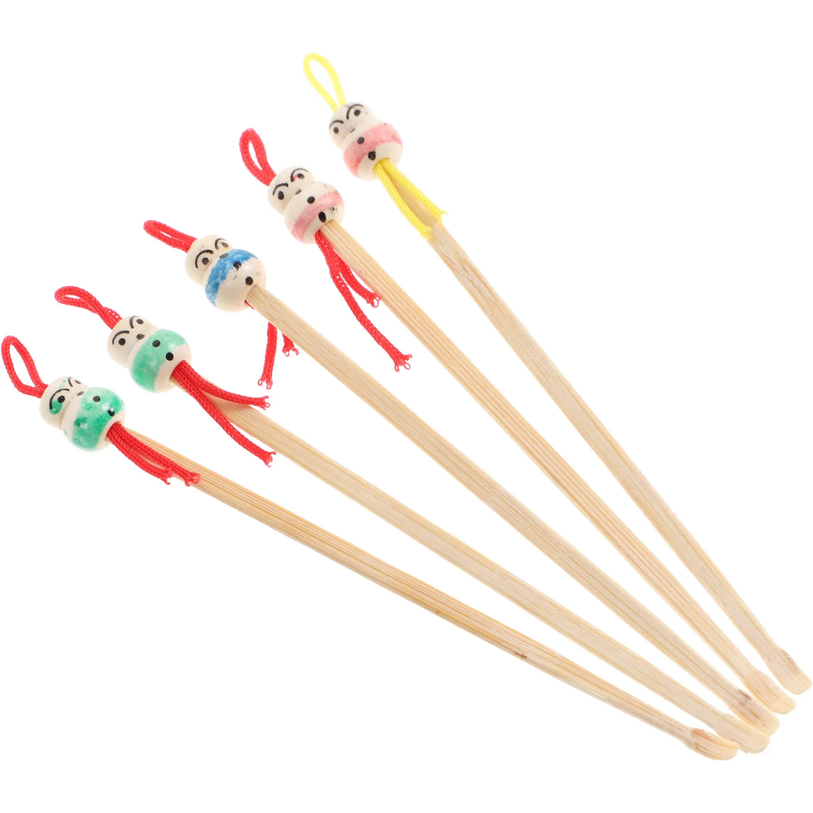 Bamboo Ear Cleaning Tool Wax Removal Earpick Kits Safe Family Use Health Care Accessories Cartoon Design Easy To Use Ear