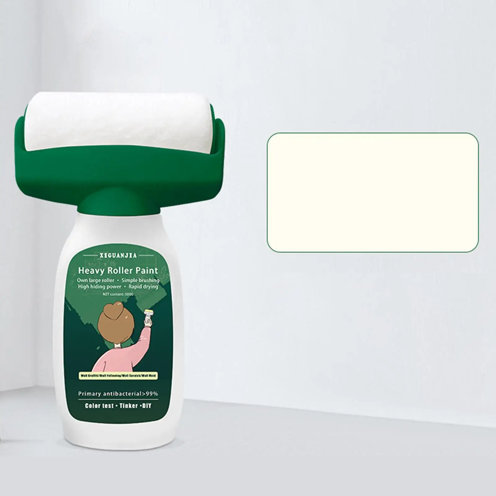 

Roller Brush Wall Repair Tool Wall Roller Paint Brush Wall Repair Paste, Drywall Repair Paint for Graffiti, Scratches, Cracks