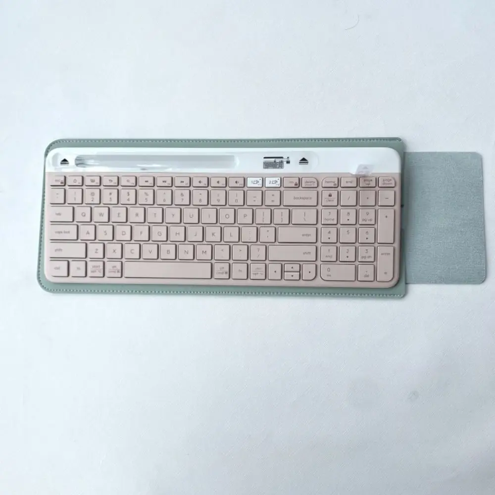 Storage Bag for Logitech K580 PU Leather Wireless Keyboard Sleeve Portable Keypad Pouch Dustproof Anti-Shock Protective Case view 4