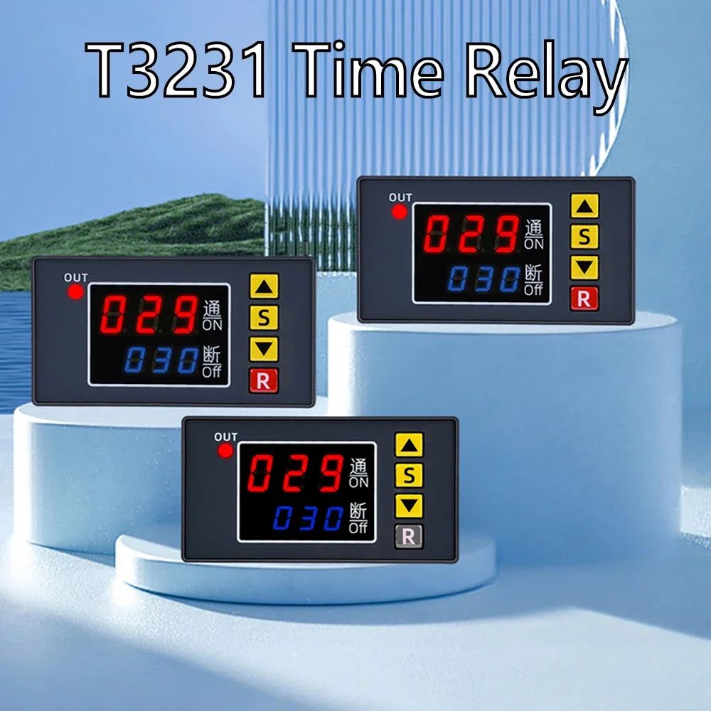 T3231 Multi-function Cyclic Timing Delay Relay DC 12V 24V AC110V-220V Timer Control Switch LED Display Programmable Relay Module