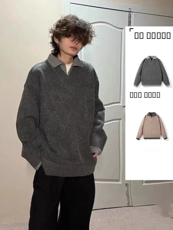 

Мужской трикотажный джемпер с круглым вырезом, повседневный, свободного кроя, с длинным рукавом, весна-осень, для ношения под одеждой, Cleanfit, премиум-класса