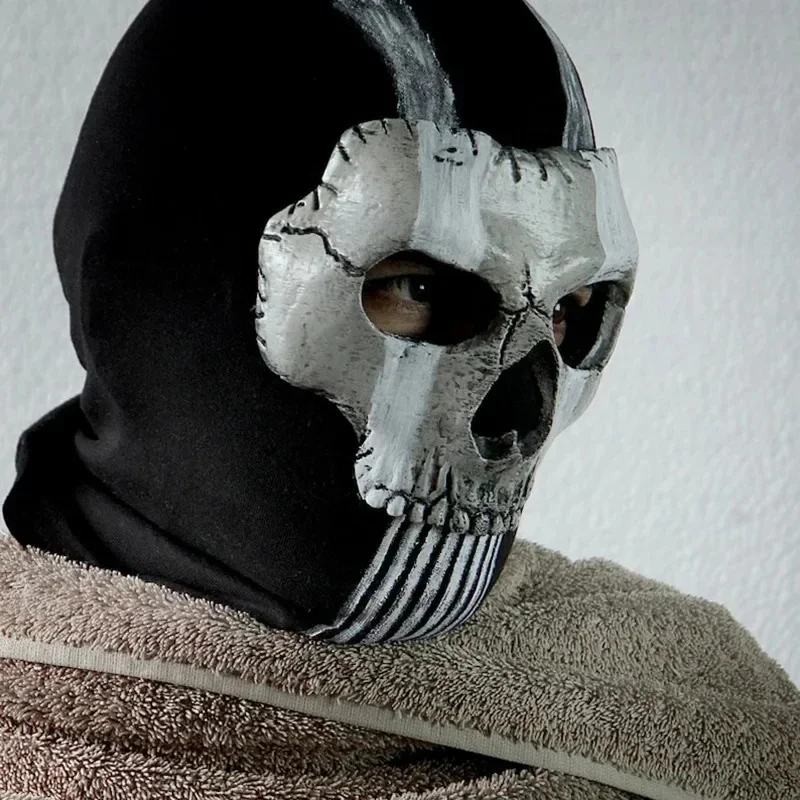 (#^.^#) 2026 New Unisex Horror ghost Skull Mask Call of Duty Latex Headgear Helmet cosplay Perform Party Masquerade P →_→LOOK ME view 5