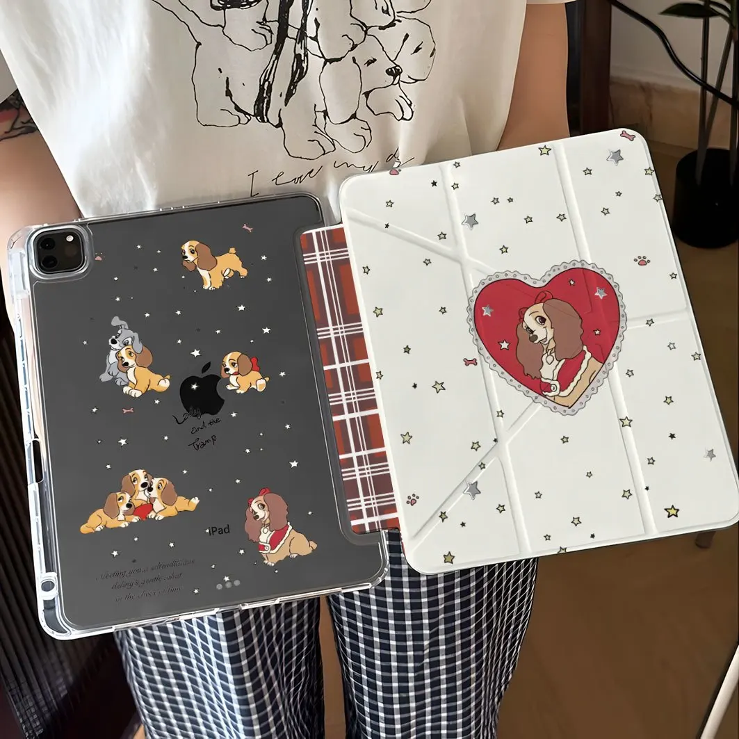 

Чехол Stars Gentle Puppy New Tablet Case для iPad Pro 12.9in 13 M4 M5, чехол для iPad 9.7 10.2 5/6th 7/8/9 10 11th Mini 6 7 Air 3 4 5 6 7