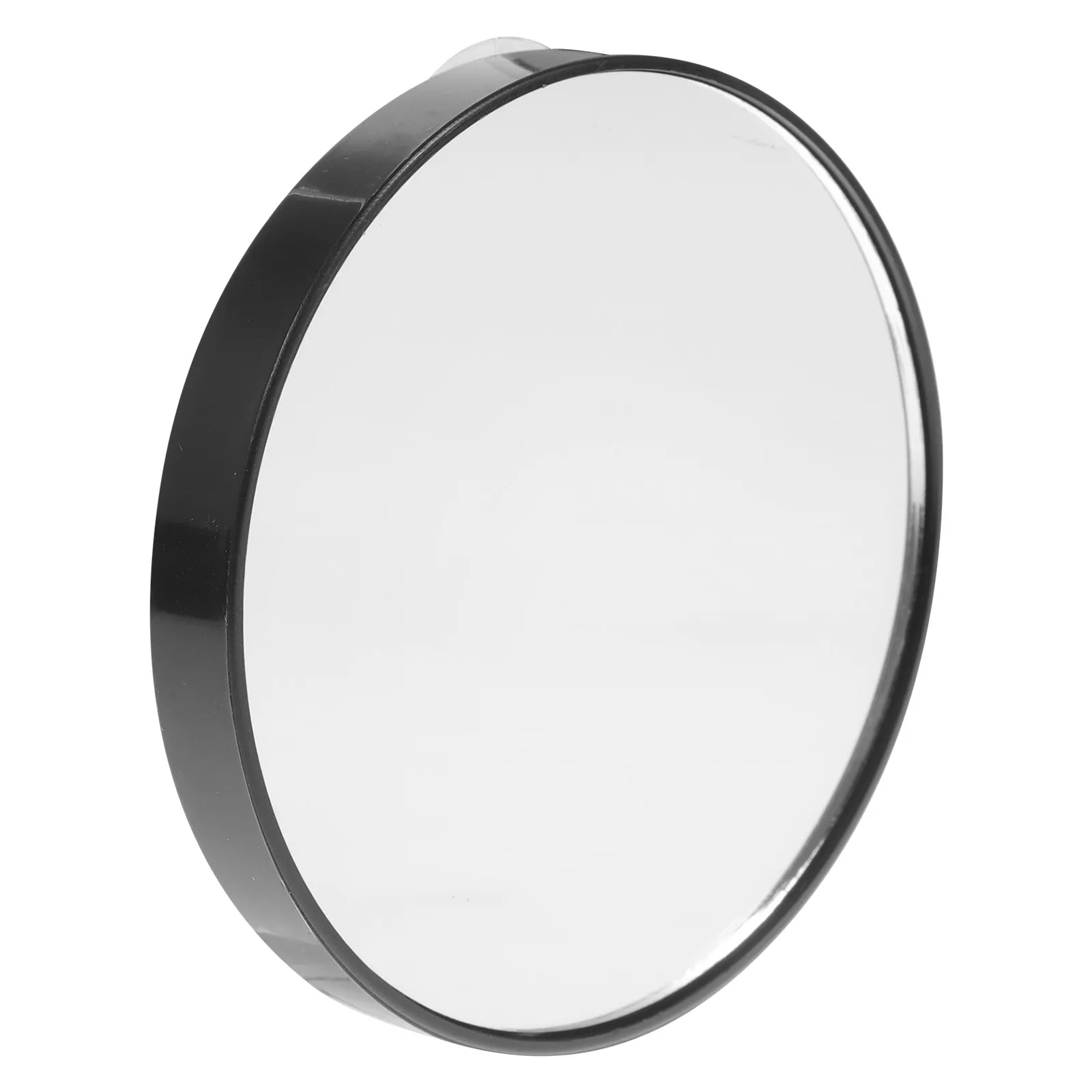 Compact Round 5X Magnifying Glass Makeup Mirror Portable Pocket Mirror for Travel Bathroom Precision Grooming Black