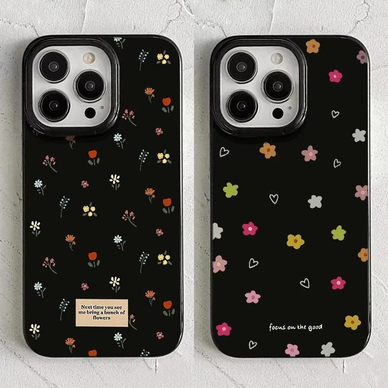 

Полноэкранный чехол для телефона с цветным цветочным узором для iPhone 17 Air 16 Pro Max 15 14 Plus 13 12 11, противоударная силиконовая задняя крышка