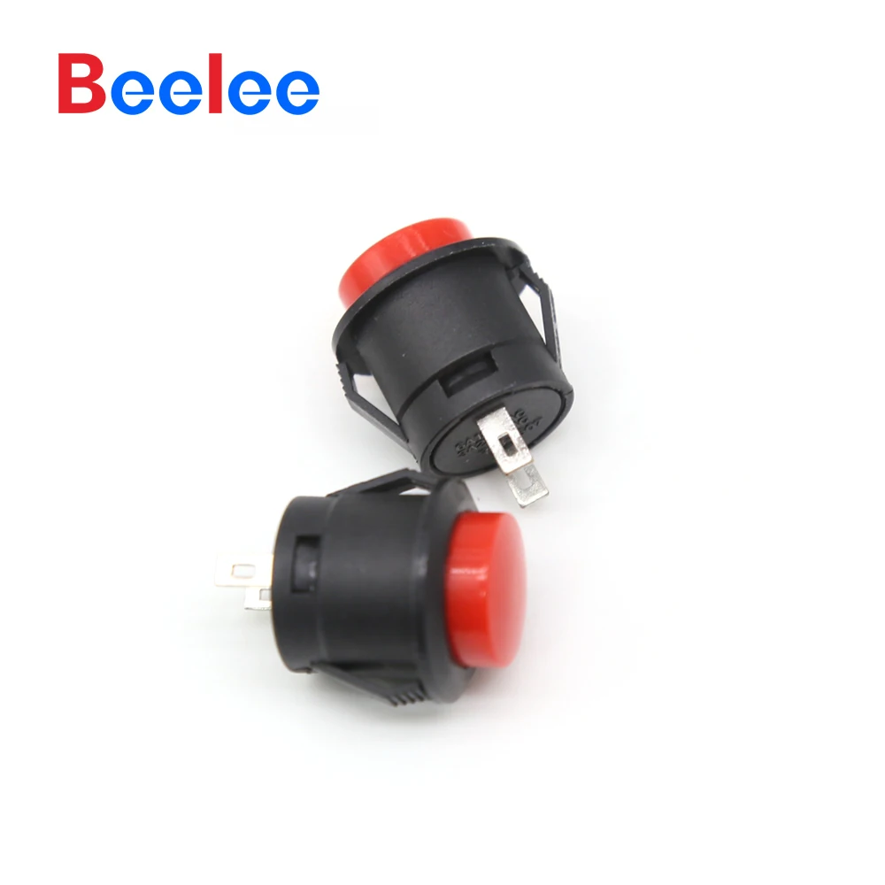 50PCS Beelee 19*13mm Red Round Push Button Switch Momentary With 1NO1NC Combination Max Voltage 250V