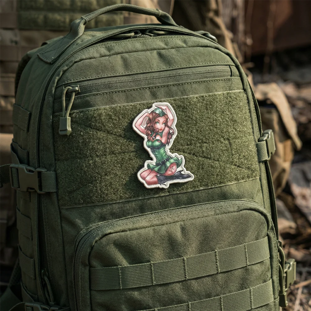Sexy Curls Princess Leia Navy Sailor Seal Army Female Soldier Patch Warrior Tactical Armband for Clothing Backpack Decoration