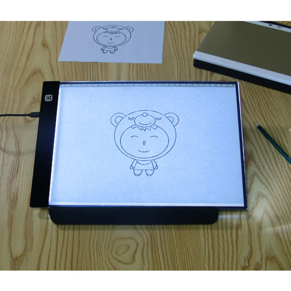 

Led Drawing Board A4 Portable Ultra Slim Copyboard 5V Safe Voltage No Flicker Precise Scale Usb Powered Writing Desk