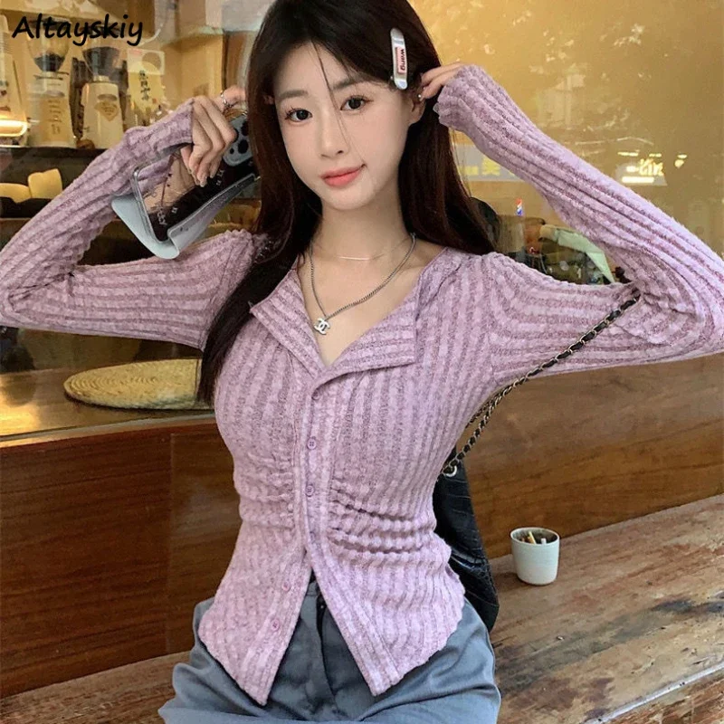 

Autumn Cardigan Women Sweater Pure Fashion Hotsweet Slim Tender Knitted All-match Streetwear Inner Casual Mujer Classic Jumper