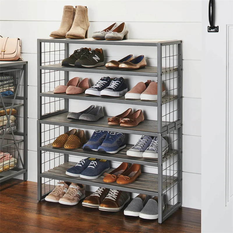 

Storage for Entryway 3 Tiers 12-Compartment Shoe Rack Cabinets Living Room Organizer Home Furniture