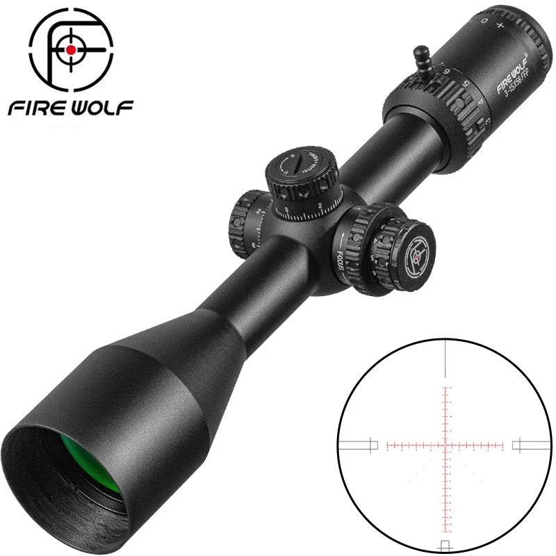 

FIRE WOLF 3-15X56 FFP First Focal Plane Scope Tactical Riflescope With Illumination For Long Range Shooting Hunting Fit .338