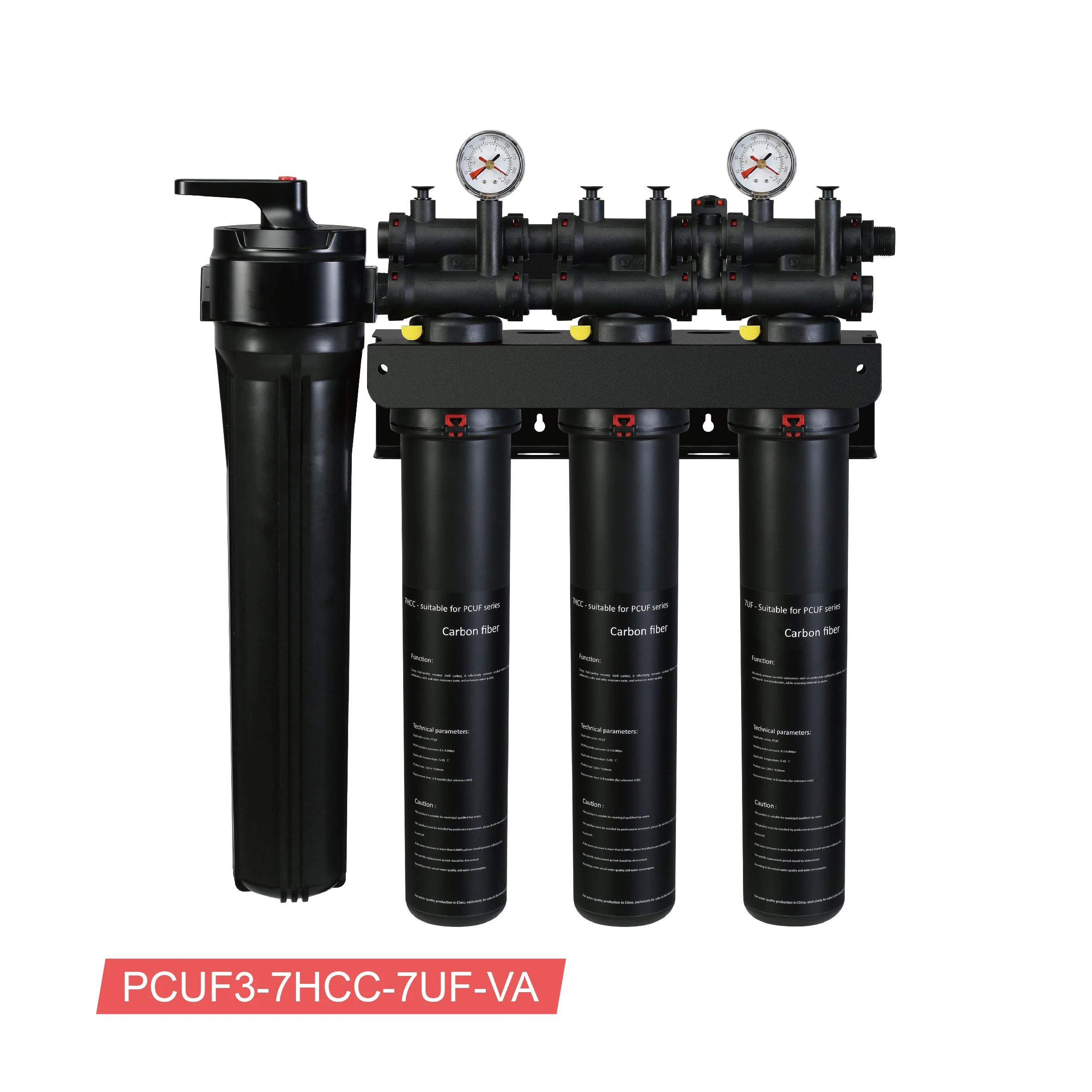 Easy-to-accommodate reverse osmosis pre-filtration system with fine filtration and scale inhibition for household drinking
