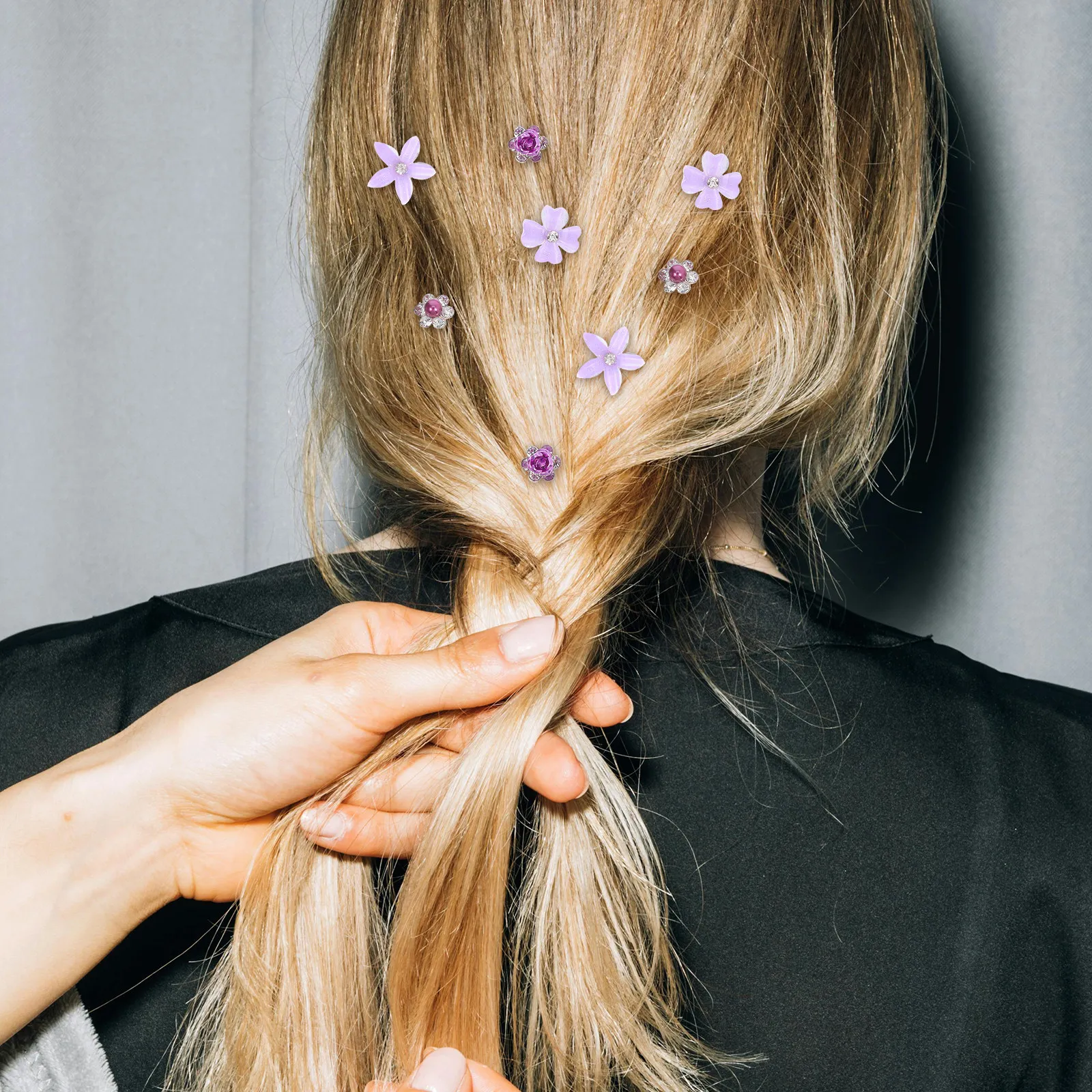 

20 шт. милых заколок для волос в винтажном стиле с цветочным узором, маленькие цветочные заколки для фиксации челки, плетения причесок, повседневного использования, декоративные