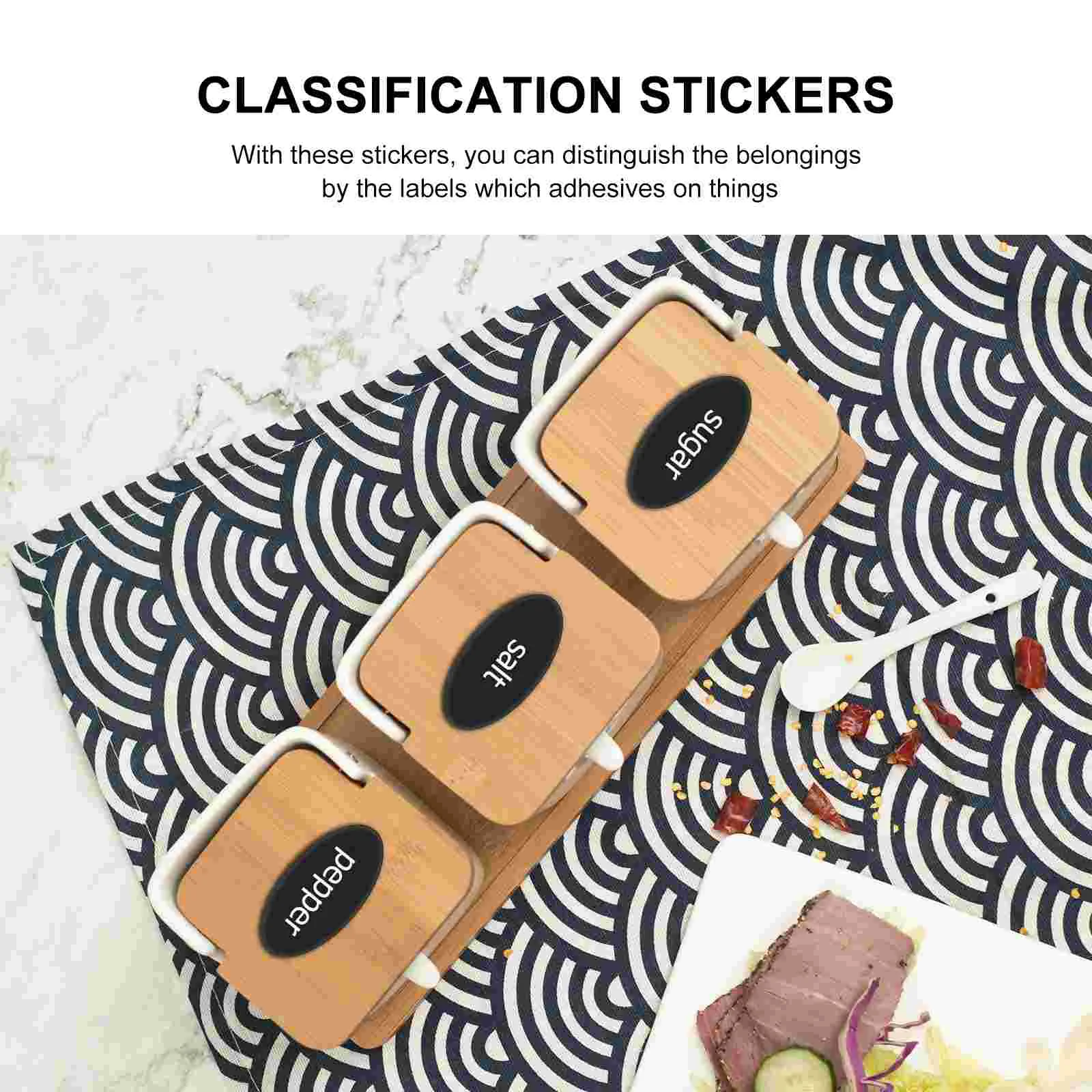 148 Pcs Stickers Household Labels Kitchen Bottle Blackboard Sticky Paper Waterproof for Jar