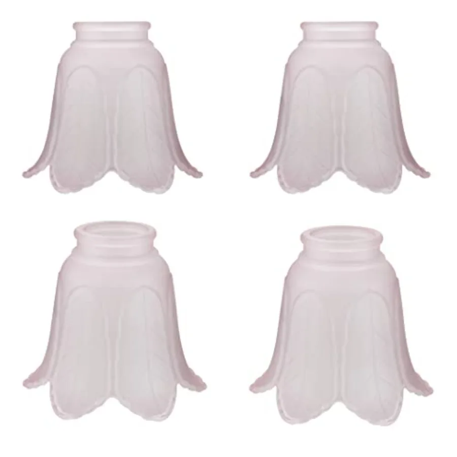 23102-4A Transitional Pink Rose Leaf Ceiling Fan Replacement Glass Shade 2-1/8