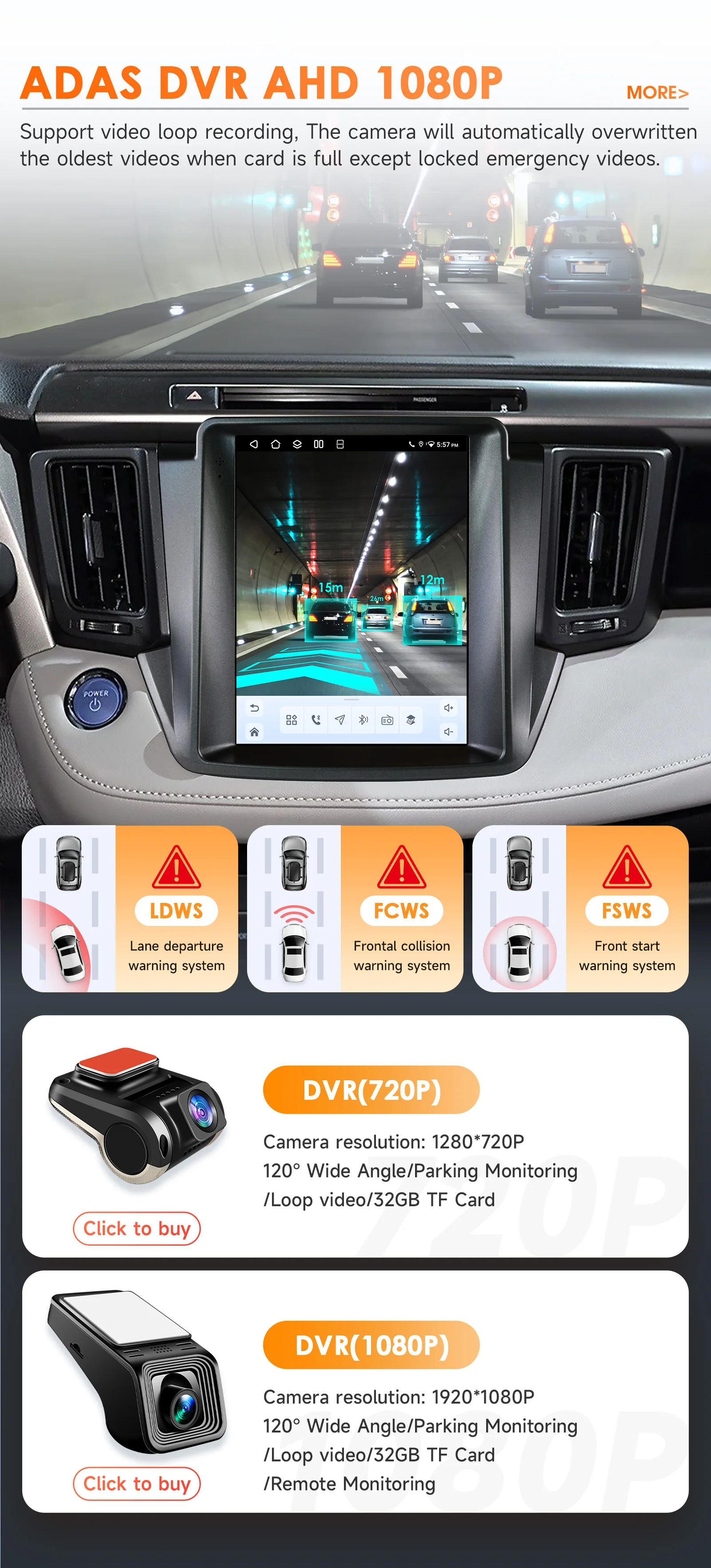 Hizpo 9,7'' Autoradio für Toyota RAV4 2013-2018 Player CarPlay Android Auto GPS Bluetooth 4G Multimedia WIFI FM 360CAM Autoradio – Detail 39